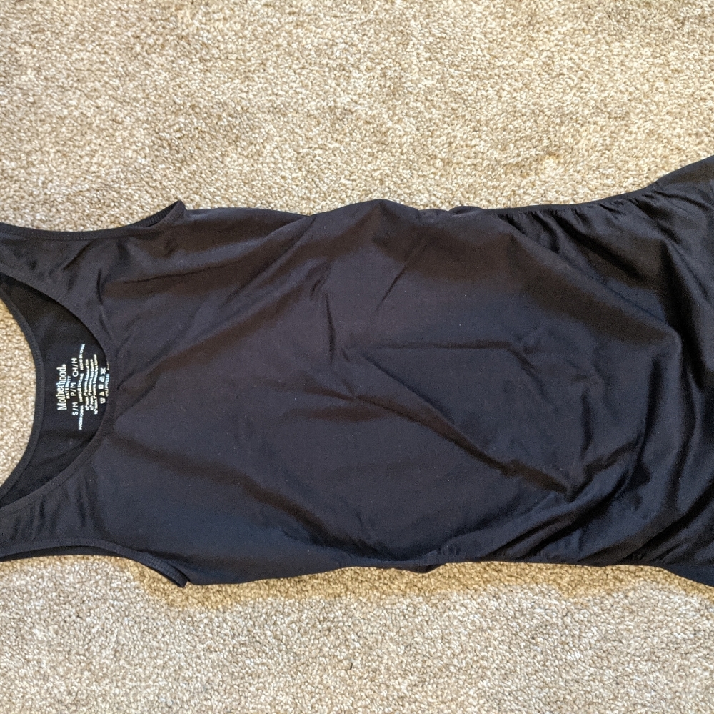 Black maternity tank top